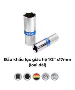 Đầu khẩu lục giác hệ 1/2inch x17mm (loại dài)
