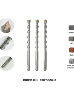 Mũi khoan bê tông 2 cạnh, chân sds - plus, dài 150mm